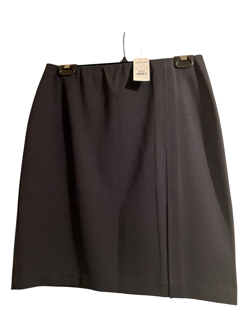 Express Black Pencil Skirt with Front Panel Detail